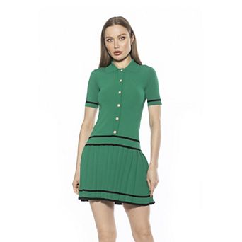 Women's ALEXIA ADMOR Lucinda Collared Short Sleeve Tennis Dress