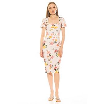 Women's ALEXIA ADMOR Micaela Puff Sleeve Sweetheart Sheath Dress