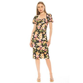 Women's ALEXIA ADMOR Micaela Puff Sleeve Sweetheart Sheath Dress