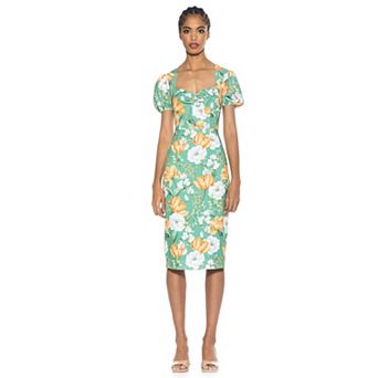 Women's ALEXIA ADMOR Micaela Puff Sleeve Sweetheart Sheath Dress