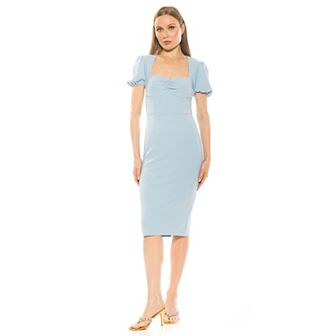 Women's ALEXIA ADMOR Micaela Puff Sleeve Sweetheart Sheath Dress