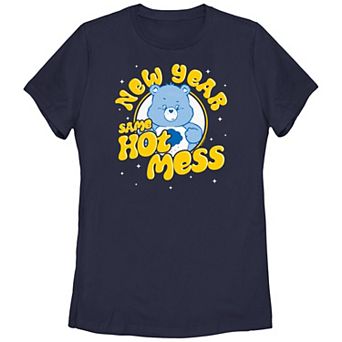 Juniors' Care Bears New Year Same Hot Mess Graphic Tee