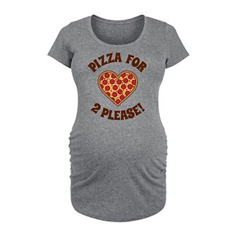 Maternity Pizza For Two Please Graphic Tee