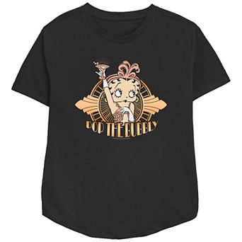 Women's Betty Boop Pop The Bubbly Relaxed Fit Graphic Tee
