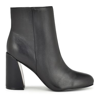 Nine West Yast Women's Leather Block Heel Ankle Boots