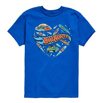 Boys 8-20 Hot Wheels Heart Surf Mix Graphic Tee
