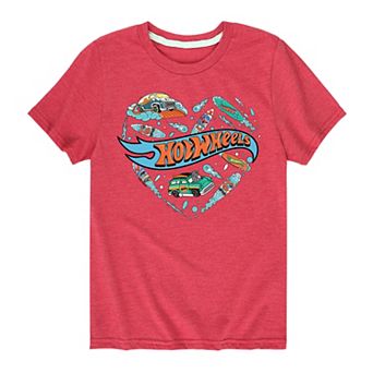 Boys 8-20 Hot Wheels Heart Surf Mix Graphic Tee