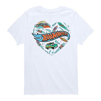 Boys 8-20 Hot Wheels Heart Surf Mix Graphic Tee
