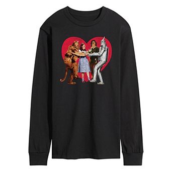 Men's Wizard Of Oz Group Photo Heart Long Sleeve Graphic Tee