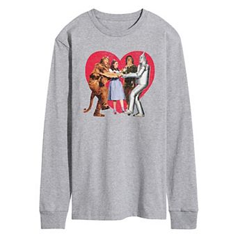 Men's Wizard Of Oz Group Photo Heart Long Sleeve Graphic Tee
