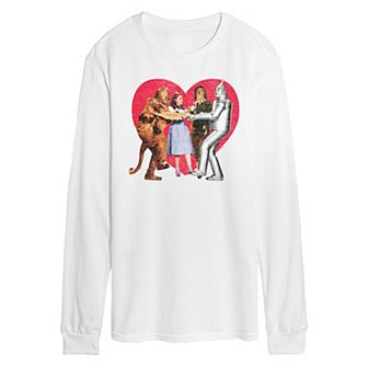 Men's Wizard Of Oz Group Photo Heart Long Sleeve Graphic Tee