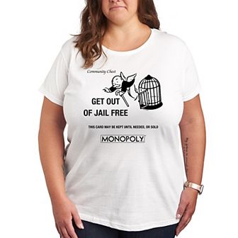 Plus Monopoly Get Out Of Jail Free Graphic Tee