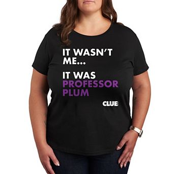 Plus Clue It Was Professor Plum Graphic Tee