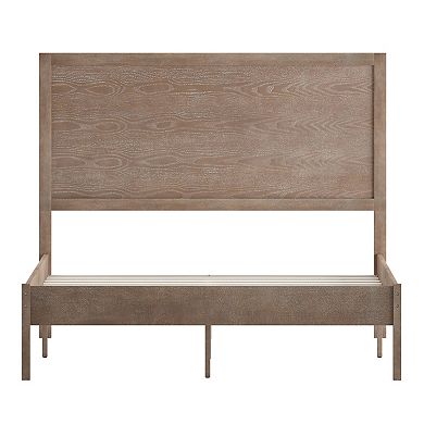 Emma and Oliver Ashton Classic Wooden Platform Bed with Headboard