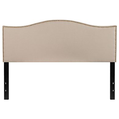 Emma and Oliver Arched Headboard with Accent Nail Trim
