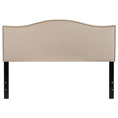 Emma and Oliver Arched Headboard with Accent Nail Trim
