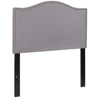 Emma and Oliver Arched Headboard with Accent Nail Trim
