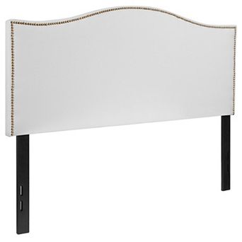 Emma and Oliver Arched Headboard with Accent Nail Trim