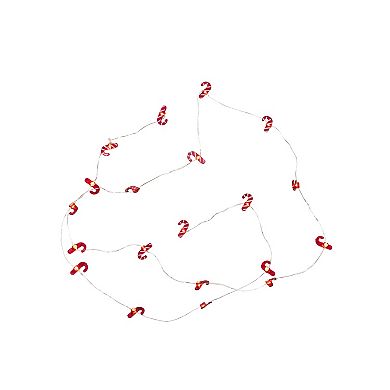 10-Count LED Candy Cane Christmas Fairy Lights 5.25ft Copper Wire