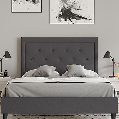 Merrick Lane Mallory Platform Bed Tufted Upholstered Platform Bed