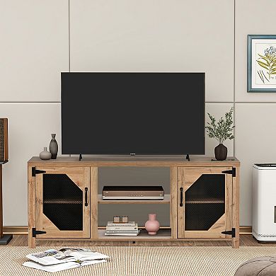 Merax Modern TV Stand for 65'' TV with Large Storage Space