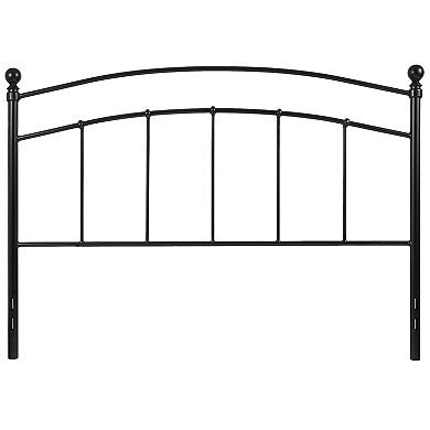 Merrick Lane Kildare Metal Headboard Contemporary Arched Headboard With Adjustable Rail Slots