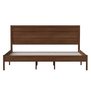 Emma and Oliver Allanza Classic Wooden Platform Bed with Headboard