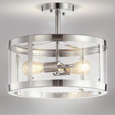 Herndon Iron/glass Modern Led Flush Mount