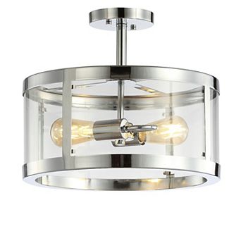 Herndon Iron/glass Modern Led Flush Mount
