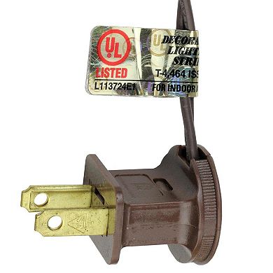 300-Count Clear Mini Christmas Light Set 149.6ft Brown Wire