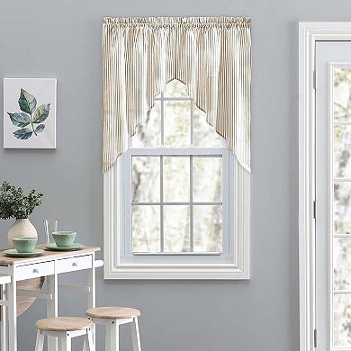 Plaza Ticking Stripe Printed Tailored Swag