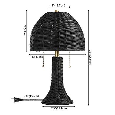 Joanie 22" Bohemian Rustic Iron LED Table Lamp