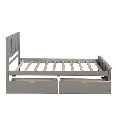 Merax Twin Size Platform Storage Bed,2 drawers with wheels