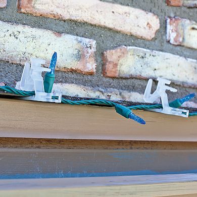 Set of 25 Ladderless Gutter and Shingle Christmas Light Clips - 3.75"