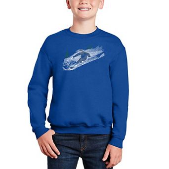 Ski - Boy's Word Art Crewneck Sweatshirt