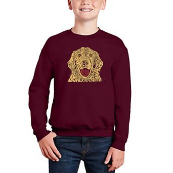 Dog - Boy's Word Art Crewneck Sweatshirt