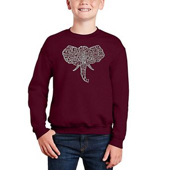 Tusks - Boy's Word Art Crewneck Sweatshirt
