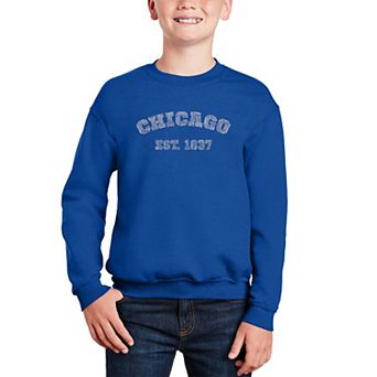 Chicago 1837 - Boy's Word Art Crewneck Sweatshirt