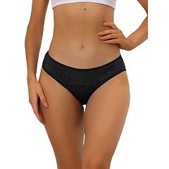 Allegra K Women's Unlined No Show Breathable Smooth Color-block