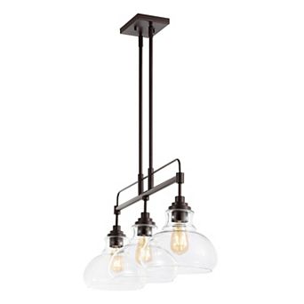 Marlowe Farmhouse Industrial Iron/glass Linear Led Pendant
