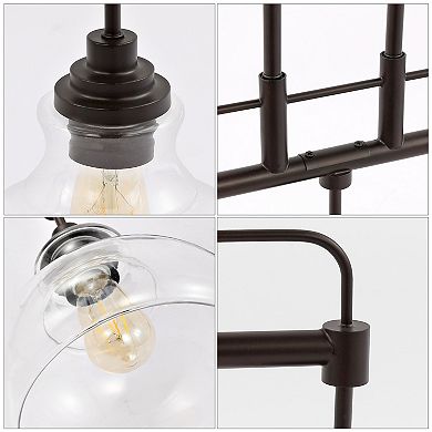 Marlowe Farmhouse Industrial Iron/glass Linear Led Pendant