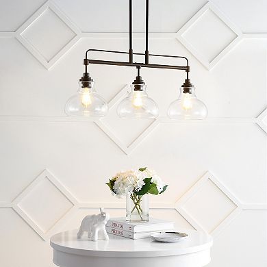 Marlowe Farmhouse Industrial Iron/glass Linear Led Pendant
