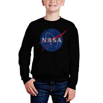 Nasa's Most Notable Missions - Boy's Word Art Crewneck Sweatshirt