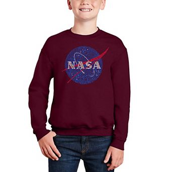 Nasa's Most Notable Missions - Boy's Word Art Crewneck Sweatshirt