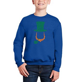 Leprechaun - Boy's Word Art Crewneck Sweatshirt