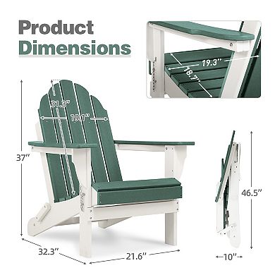 Aoodor Folding Adirondack Patio Chairs - Stylish and Portable Seating