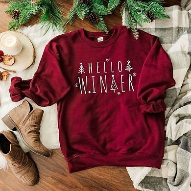 Hello Winter Trees Sweatshirt