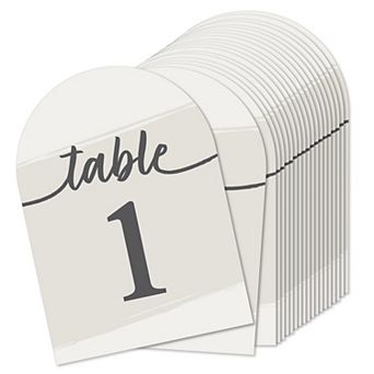 Big Dot Of Happiness Champagne Elegantly Simple Double-sided 5 X 7" Cards Table Numbers 1-20