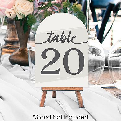Big Dot Of Happiness Champagne Elegantly Simple Double-sided 5 X 7" Cards Table Numbers 1-20