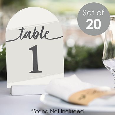 Big Dot Of Happiness Champagne Elegantly Simple Double-sided 5 X 7" Cards Table Numbers 1-20
